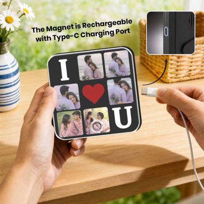 I Love You Personalized Musical Fridge Magnet for Couples  Purpose Gift for Love, Girlfriend, Boyfriend Music Player Music Box Fridge Magnet